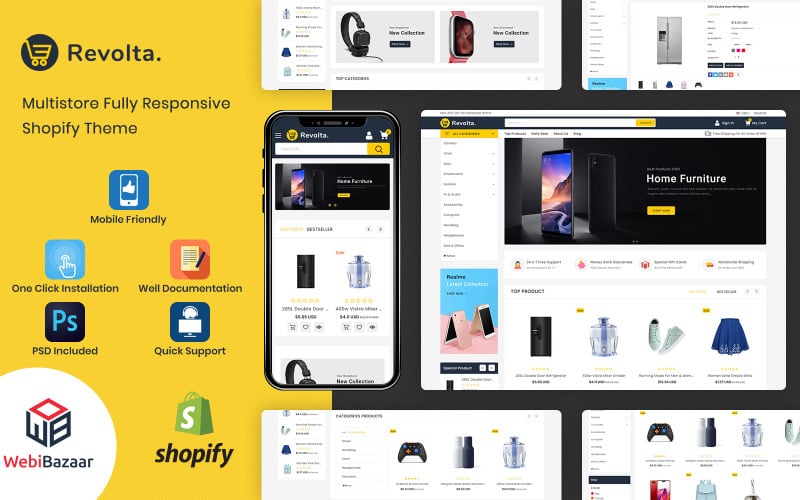 Minimal Modern Multistore Shopify Theme