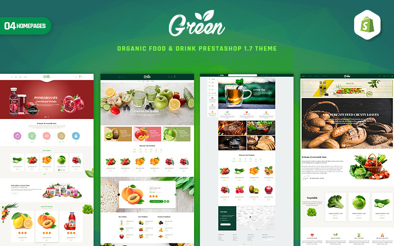 Organic Food &amp; Drink PrestaShop Theme