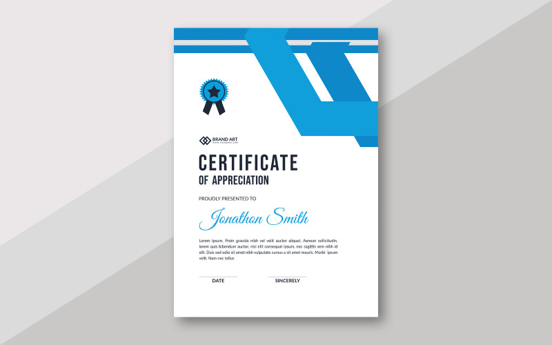 Download Шаблон сертификата "Blue Waves Certificate Theme Design Certificate Template" / Blue Waves Certificate Theme Design Certificate Template - Шаблон сертификата на тему графика certificate,theme,graphic,elegant,flat,wave,minimal,modern,layout,award certificate,diploma certificate,template,certificate frame,certificate template,modern certificate,corporate,presentati
