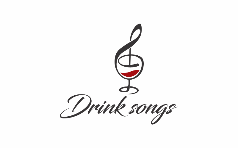 Download Шаблон логотипа "Drink Songs Logo Template" / Drink Songs Logo Template - Шаблон логотипа на тему графика music,song,drink,young,fun,people,happy,smiling,drinking,leisure,modern,cheerful,woman,singing,coffee,male,friendship,friends,tea,sound