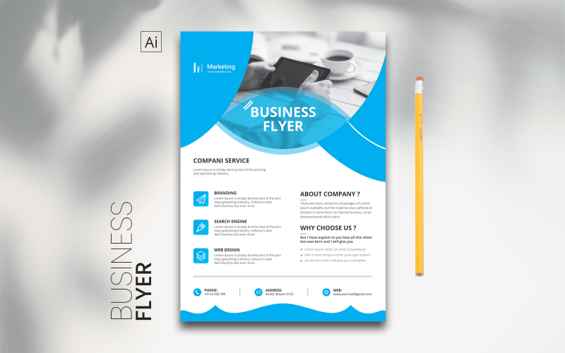 Download Фирменный стиль "Creative &amp; Minimal Flyer" / Creative &amp; Minimal Flyer - Фирменный стиль на тему графика template,flyer,business,modern,poster,corporate,design,a4,creative,simple,company,print,style,concept,element,sales,icon,idea,elegant,stylish
