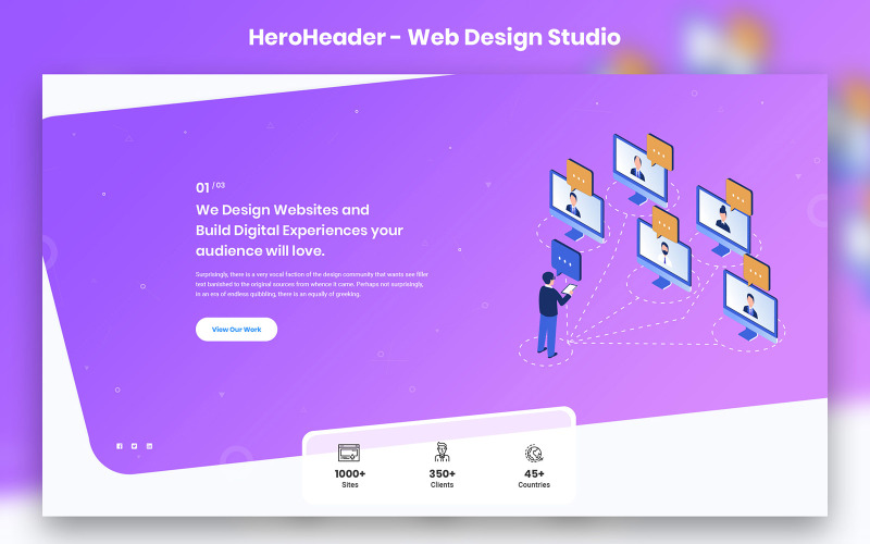 Download UI элементы "HeroHeader for Design Agency Websites UI Elements" / HeroHeader for Design Agency Websites UI Elements - UI элементы на тему графика agency,development,designstudio,heroheader,landing,page,landingpage,psdtemplate,uidesign,website,saas,dashboard,creative,design