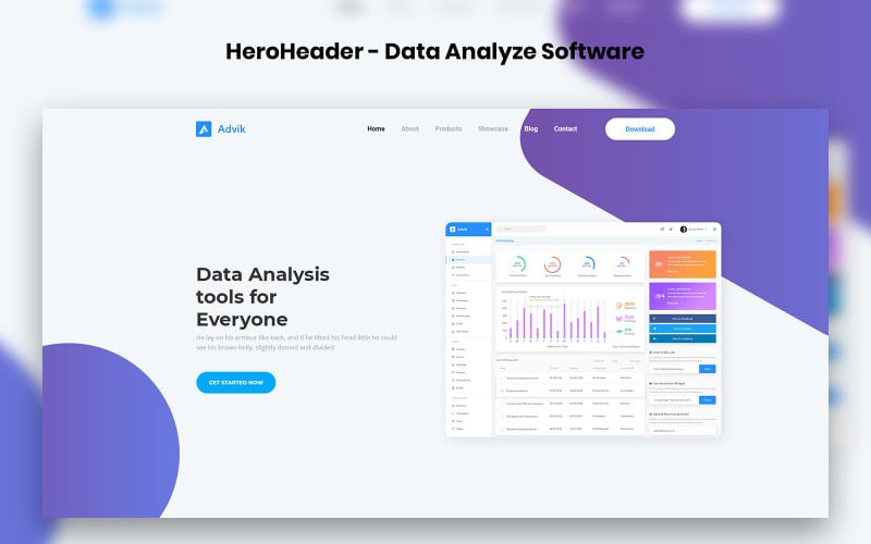 Download UI элементы "HeroHeader for Software Analyze Websites UI Elements" / HeroHeader for Software Analyze Websites UI Elements - UI элементы на тему графика softwate,webapp,dataanalyze,heroheader,landing,page,landingpage,psdtemplate,uidesign,website,saas,dashboard,creative,design