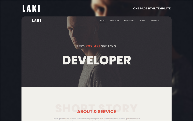 одна страница многоцелевой персональный шаблон целевой страницы html