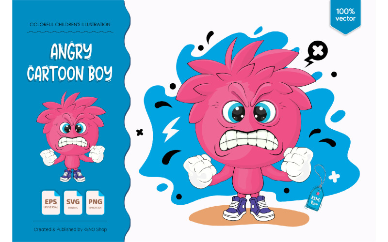 Download Vector "Angry Cartoon Boy - Vector Image" / Angry Cartoon Boy - Vector Image - Vector на тему графика cartoon boy,boy drawing,clip art,cute boy,png,svg,little boy,cute cartoon illustration,cartoon character,boy,crazy,angry,children,teenage,cartoon,character,happy,comic,surprised,illustration