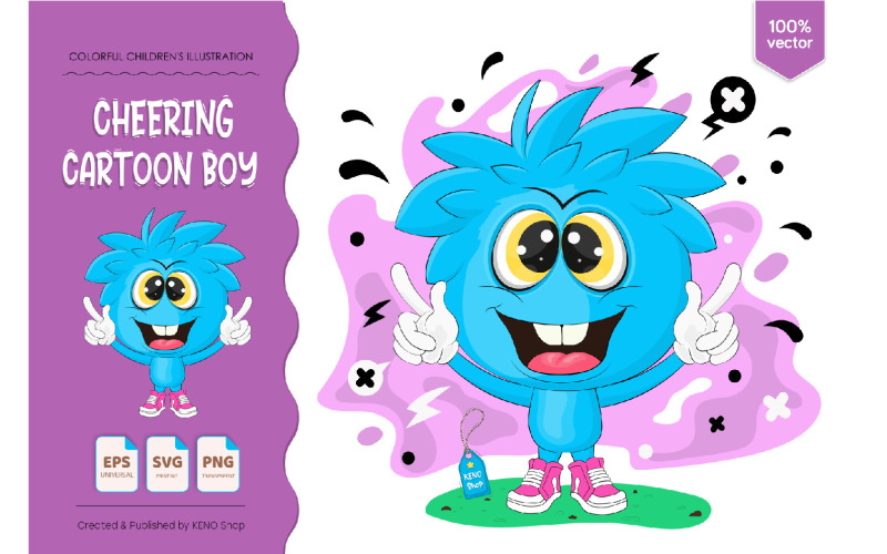 Download Vector "Cheering Cartoon Boy - Vector Image" / Cheering Cartoon Boy - Vector Image - Vector на тему графика cartoon boy,boy drawing,clip art,cute boy,png,svg,little boy,cute cartoon illustration,cartoon character,boy,crazy,angry,children,teenage,cartoon,character,happy,comic,surprised,illustration