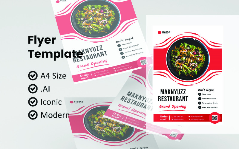 Download Фирменный стиль "Pizza Restaurant Flyer" / Pizza Restaurant Flyer - Фирменный стиль на тему графика flyer template,flyer business,print template,advertising,promotion flyer,brochure template,flyer mockup,flyer bundle template,restaurant flyer,restaurant brochure,pizza flyer,pizza promotion