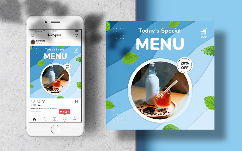 Download Шаблон для соцсетей "Special Menu Instagram Feed Banner Social Media Template" / Special Menu Instagram Feed Banner Social Media Template - Шаблон для соцсетей на тему графика instagram template,instagram post,marketing,food,layout,poster,square,feed,menu,social media,restaurant,fast food,templates,food template,instagram feed,foodstuff,banner template,healthy food