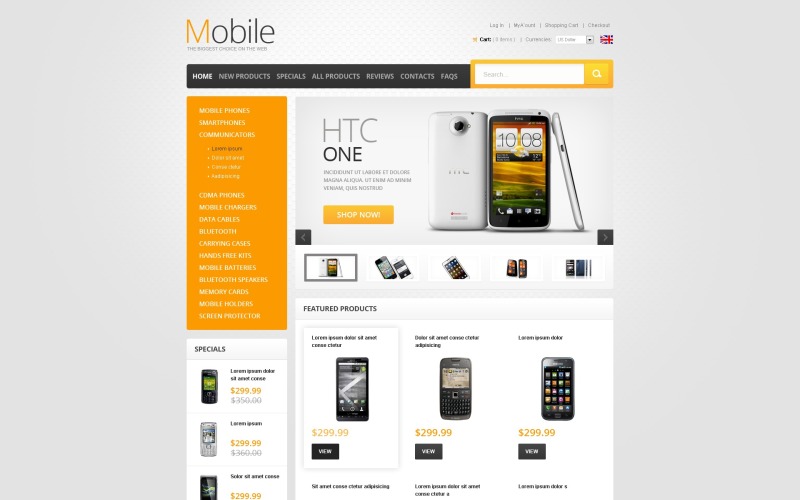 шаблон мобильного магазина zencart