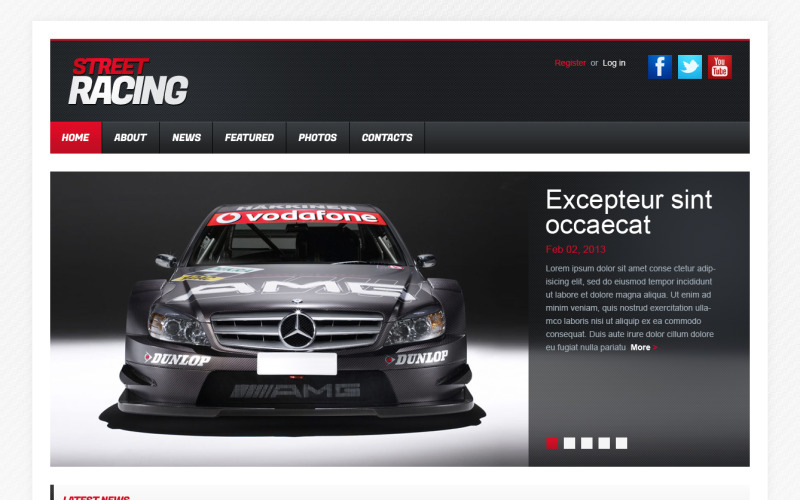 car racing moto cms html шаблон