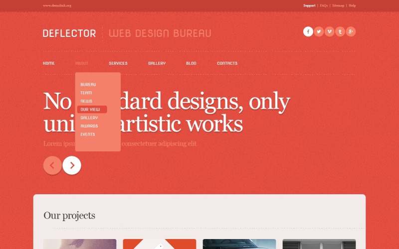 red web design studio wordpress тема
