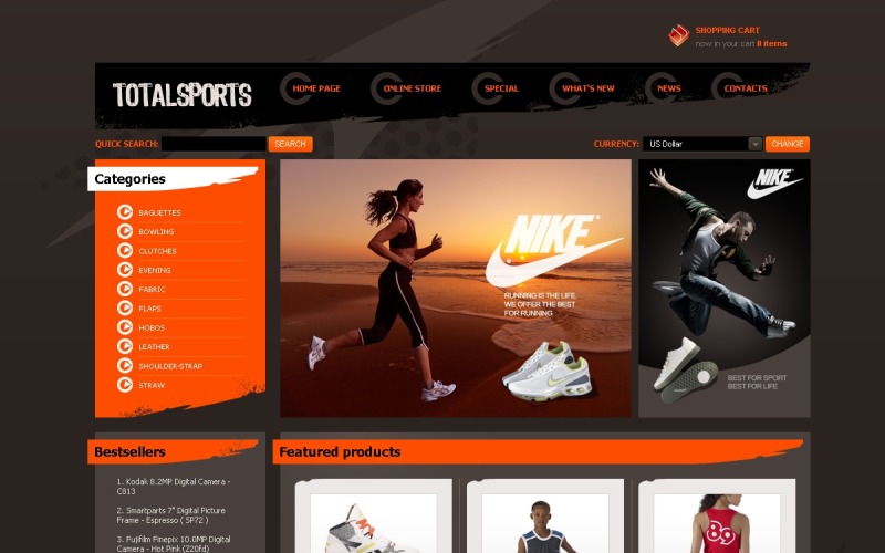 шаблон total sports virtuemart