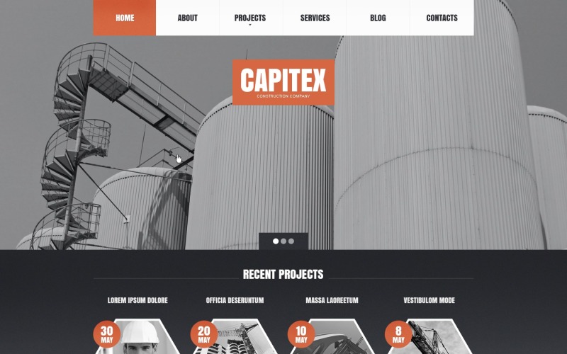 строительная компания drupal template