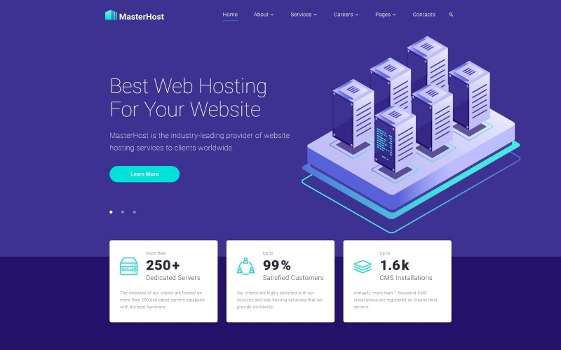 хостинг многостраничный чистый html bootstrap шаблон сайта