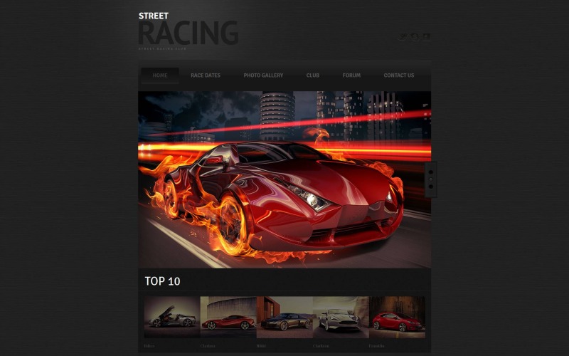 car racing moto cms html шаблон