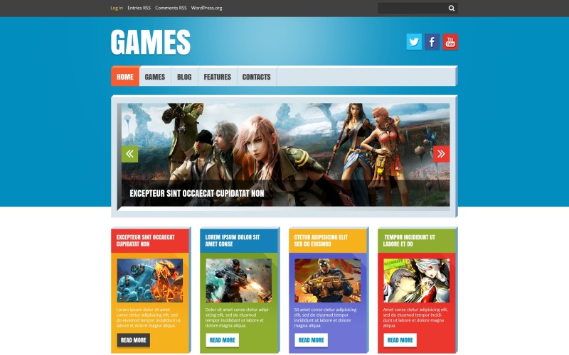 обзоры игр wordpress тема