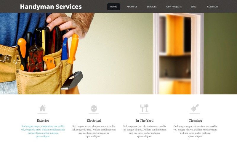 впечатляющий разнорабочий услуги wordpress тема