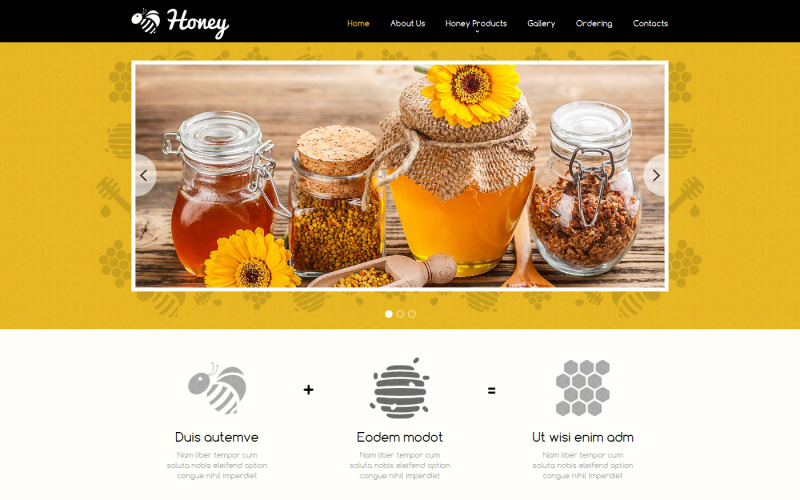 адаптивный шаблон сайта honey store