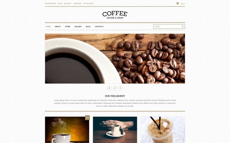 кофейня отзывчивая тема woocommerce