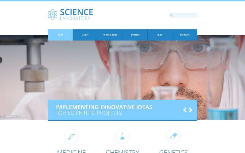science laboratory отзывчивый чистый шаблон joomla