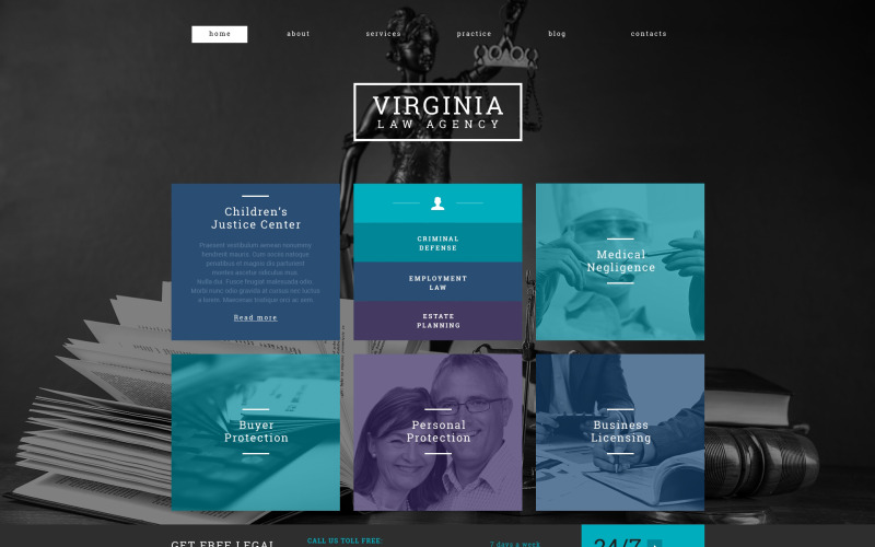 юридическая фирма отзывчивая тема wordpress
