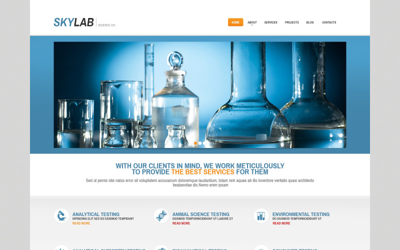 назначение chem lab wordpress тема