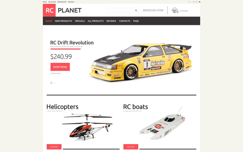 шаблон магазина игрушек zencart
