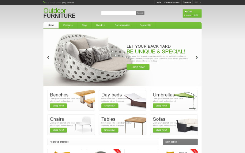 мебель отзывчивая тема shopify