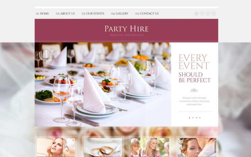 адаптивный шаблон сайта event planner