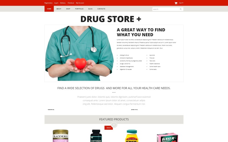 тема аптеки woocommerce