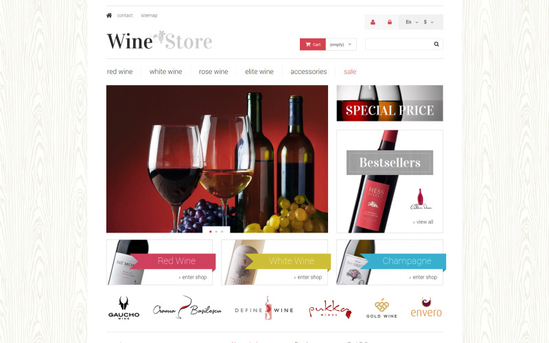 винный магазин prestashop тема