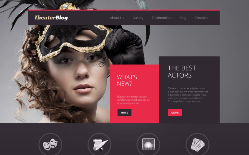 театральная адаптивная тема wordpress