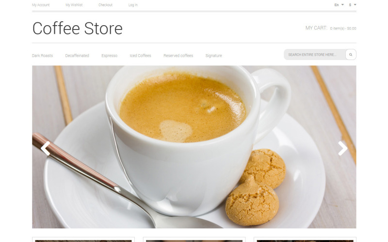 кофейный аромат magento тема