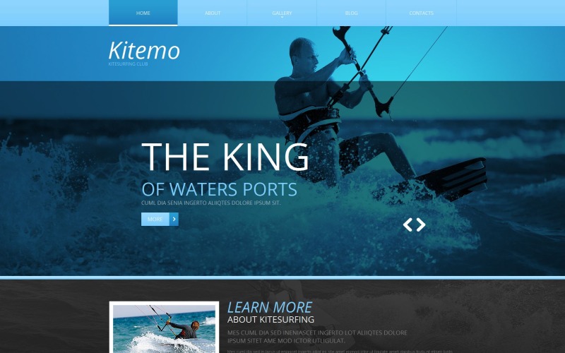 кайтсерфинг moto cms html шаблон