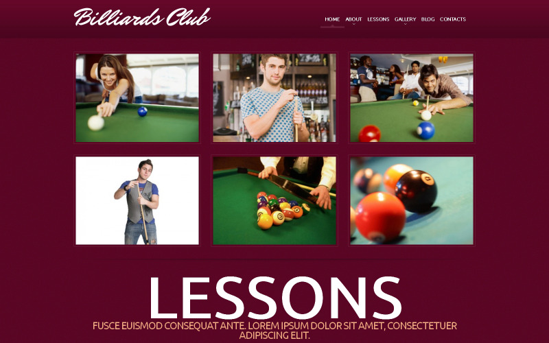 Billiards Responsive WordPress Theme
