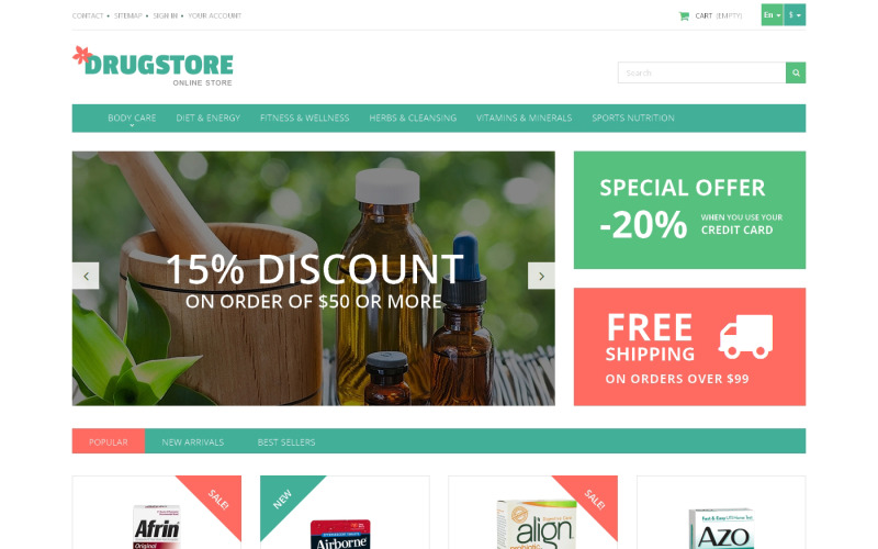 тема PrestaShop медицина и здоровье
