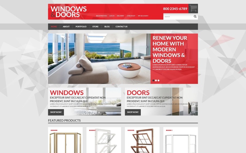 windows doors store woocommerce theme