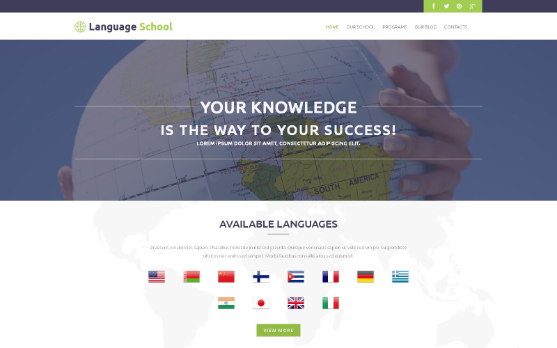 школа иностранных языков wordpress тема