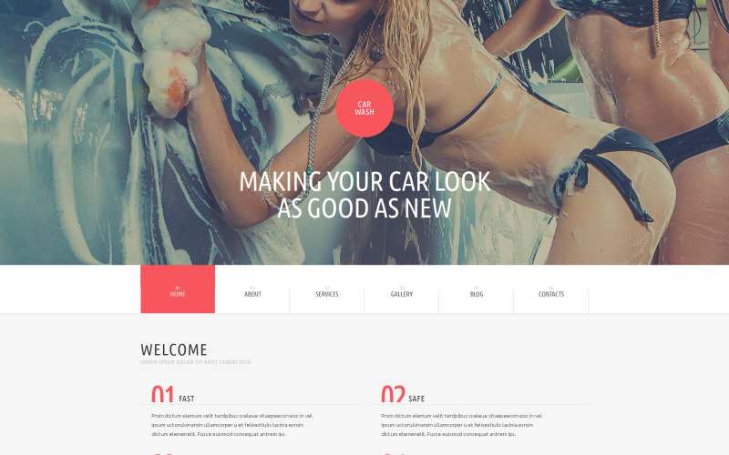 автомойка wordpress тема