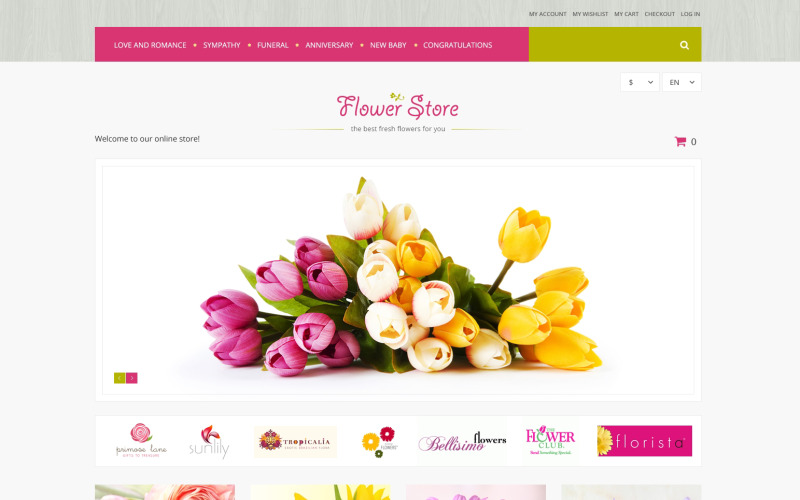 флористы предложения magento тема