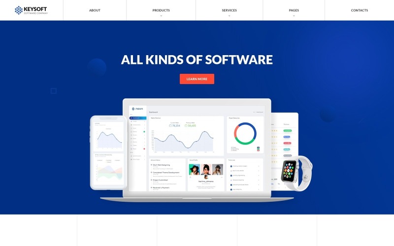 софтверная компания креативный многостраничный html шаблон сайта
