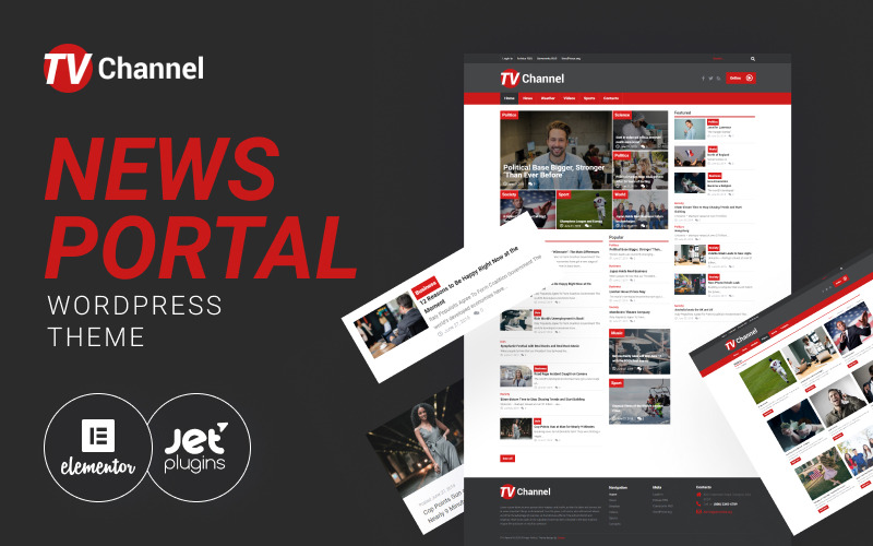 новостной портал modern wordpress elementor theme