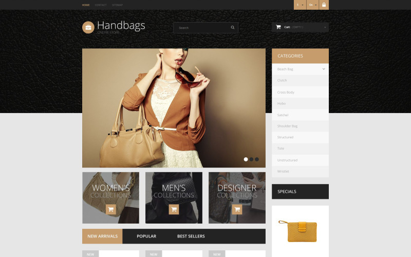 тема бутика сумок prestashop