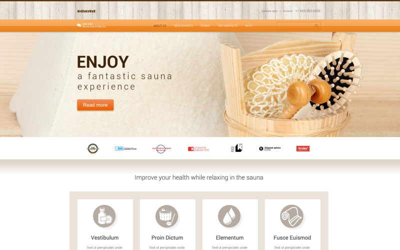сауна wordpress тема