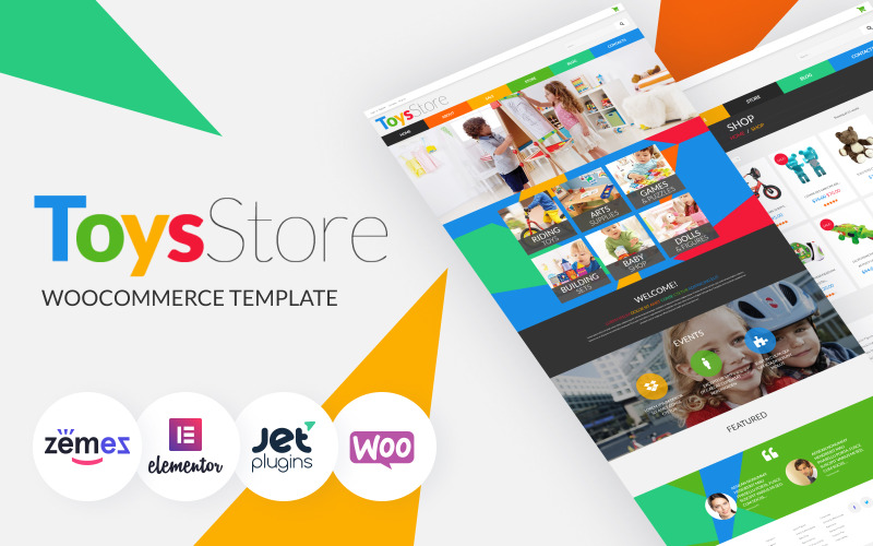 яркий и радостный мега магазин игрушек сайт woocommerce тема