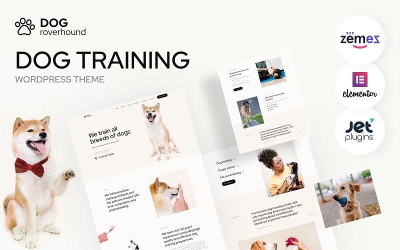 собака отзывчивая тема wordpress
