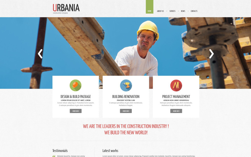 строительная компания отзывчивый шаблон drupal