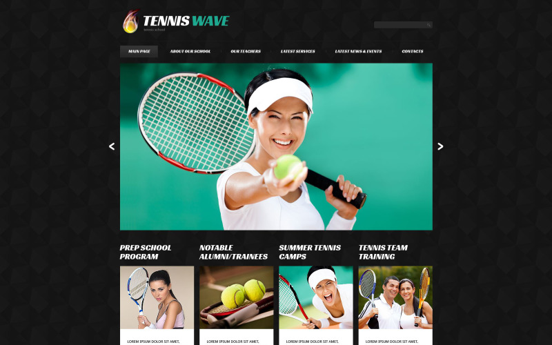 теннис отзывчивая тема wordpress