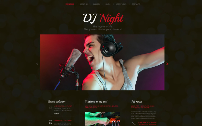 шаблон сайта dj superstar