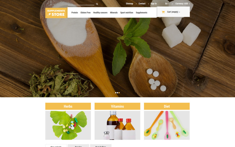 тема PrestaShop nutritionsupplements